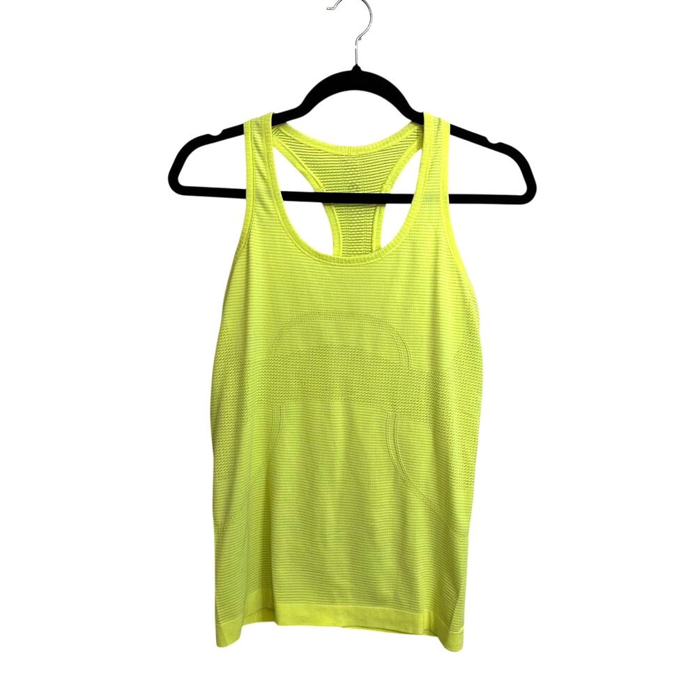Lululemon Tank Top Womens 6 Neon Yellow Lime Swiftly Tech Racerback Seamless
